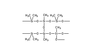 Structure of methyl vinyl MQ silicone resin.